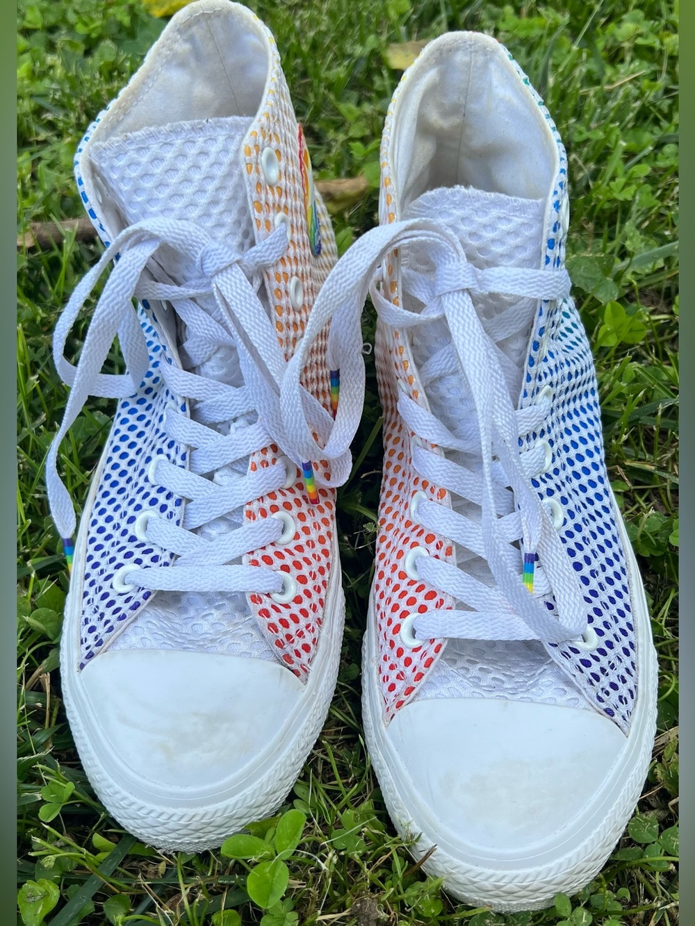 Converse Chuck Taylor All Star Pride Mesh High Top Shoes Size M 7/W 9 - Picture 3 of 14